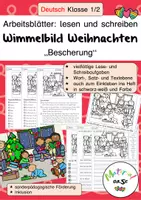 Vorschau - Arbeitsblätter - Materialpaket: Lesen und schreiben - Weihnachtsbilder - Seite 1