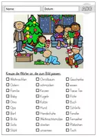 Vorschau - Arbeitsblätter - Wimmelbild Weihnachten, lesen und schreiben, Arbeitsblätter (Bescherung) - Seite 3