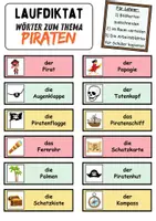 Vorschau - Unterrichtsreihen - Laufdiktat / Schleichdiktat Piraten - DaZ/DaF, Deutsch (Diktat) - Seite 1