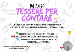 anteprima - Esercizi - DA 1 A 10 - TESSERE PER CONTARE - Pagina di copertina