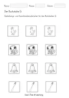 Vorschau - Arbeitsblätter - Deutsch: Buchstabeneinführung G Freebie - Seite 3