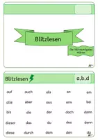 Vorschau - Fördermaterial/Inklusion - Blitzlesen 100 wichtigste Wörter - Deckblatt