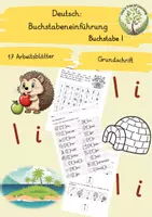 Vorschau - Arbeitsblätter - Deutsch: Buchstabeneinführung I Grundschrift - Deckblatt