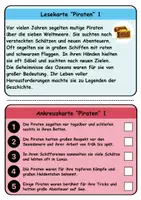 Vorschau - Spiele - Wendekarten/Lesekarten Piraten - DaZ/DaF, Deutsch - Seite 1