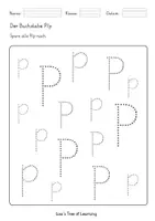 Vorschau - Arbeitsblätter - Deutsch: Buchstabeneinführung P Grundschrift - Seite 3