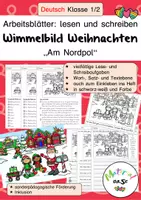 Vorschau - Arbeitsblätter - Wimmelbild Weihnachten, lesen und schreiben, Arbeitsblätter (Nordpol) - Deckblatt