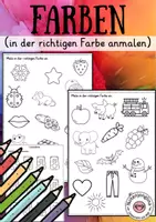 Vorschau - Arbeitsblätter - Farben im Anfangsunterricht - Farbverständnis - Deckblatt