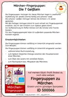 Vorschau - Mal- und Bastelvorlagen - Der Wolf und die 7 Geißlein - Fingerpuppen zum Märchen der Gebrüder Grimm - Seite 1
