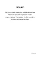 Vorschau - Mal- und Bastelvorlagen - Karten basteln - Im Sommer - Seite 1
