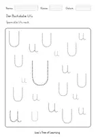Vorschau - Mal- und Bastelvorlagen - Deutsch: Buchstabeneinführung U Grundschrift - Seite 3