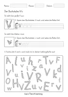 Vorschau - Arbeitsblätter - Deutsch: Buchstabeneinführung V Grundschrift - Seite 2