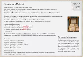 Vorschau - Unterrichtsreihen - Einführung 1x1, Station: Domino, von der Addition zur Multiplikation, Übung Einmaleins, Darstellungsvernetzung - Seite 1