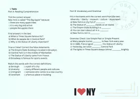 Vorschau - Arbeitsblätter - Arbeitsblatt Vertretungsmaterial 45 Minuten Einzelarbeit Reading New York City - Seite 3