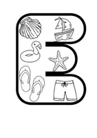 Vista previa - Manualidades / Dibujos para colorear - Decoración letras verano: español, inglés y catalán - página 2