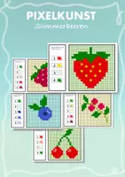 Vorschau - Mal- und Bastelvorlagen - Pixelkunst - Malen nach Zahlen - Sommerbeeren - Deckblatt