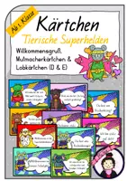 Vorschau - Bildkarten - Willkommensgruß | Mutmacherkärtchen | Tierische Superhelden - Deckblatt