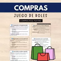 Vista previa - Tarjetas / Manipulativos - ROLE PLAYING COMPRAS Y RESTAURANTE ESPAÑOL - página 3