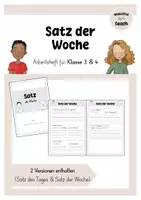 Vorschau - Arbeitsblätter - Arbeitsheft: Satz der Woche (Klasse 3/4) - Deckblatt