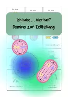 Vorschau - Mal- und Bastelvorlagen - Wer hat ... ? - Kollaboratives Domino zur Zellteilung - Deckblatt