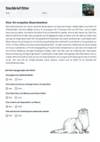Vorschau - Arbeitsblätter - Heimische Wildtiere Steckbrief Otter- Arbeitsblätter Grundschule - Deckblatt
