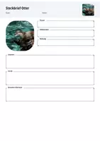 Vorschau - Arbeitsblätter - Heimische Wildtiere Steckbrief Otter- Arbeitsblätter Grundschule - Seite 1