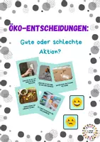 Vorschau - Stationenlernen - Öko-Entscheidungen: Gute oder schlechte Aktion? - Deckblatt