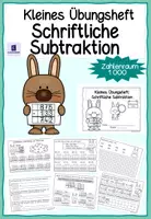 Vorschau - Unterrichtsreihen - Schriftliche Subtraktion - kleines Übungsheft - Seite 1
