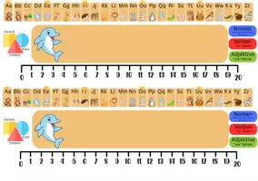 Vorschau - Fördermaterial/Inklusion - Namensschild Klasse 1 Delfin - Seite 1