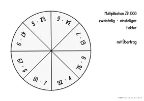 Vorschau - Stationenlernen - Zahlenraum 1000 - Multiplikation "Pizzastücke" (Lernspiel) - Seite 3