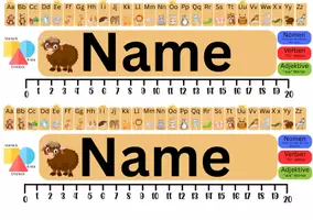 Vorschau - Fördermaterial/Inklusion - Namensschild Klasse 1 Yak - Deckblatt