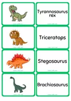 Vista previa - Juegos / Gamificación - Dinosaurs Flashcards - Speaking & Vocabulary Activity - página 1