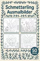 Vorschau - Mal- und Bastelvorlagen - Schmetterling Ausmalbilder (50 Malvorlagen) inkl. Stundenentwurf (PDF) - Deckblatt