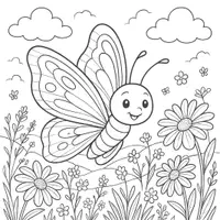 Vorschau - Mal- und Bastelvorlagen - Schmetterling Ausmalbilder (50 Malvorlagen) inkl. Stundenentwurf (PDF) - Seite 1