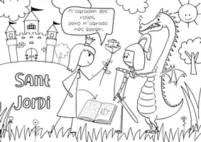 Vista previa - Manualidades / Dibujos para colorear - PÓSTER SANT JORDI - Portada
