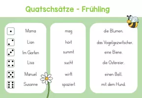 Vorschau - Aufgabenkarten - Quatschsätze - Frühling & Ostern - Seite 3