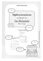 Vorschau - Stundenentwürfe - Der Wortschatz zum Thema Adjektive - Deckblatt