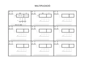 Vista previa - Hojas de trabajo - MULTIPLICACIÓ PER DESCOMPOSICIÓ - página 1