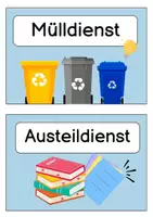 Vorschau - Poster - Unsere Klassendienste (in drei Farbausführungen) | Classroom Management, Klassenübergreifen - Seite 3