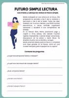 Vista previa - Hojas de trabajo - futuro regular lectura - página 1