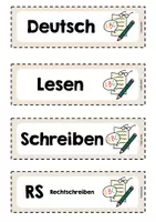 Vorschau - Poster - Stundenplan / Tagestransparenz für Grund-, Mittel- und Förderschule - Seite 1