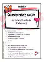 Vorschau - Mal- und Bastelvorlagen - Schmetterlingskarte zum Weben - Muttertag/ Vatertag - Seite 2