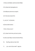 Vorschau - Text - Lesestreifen Lesegeschichte au - Deckblatt