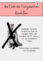 Vorschau - Arbeitsblätter - Videoanalyse zum Ende der Französischen Revolution - Deckblatt