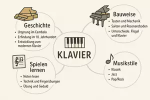 Vorschau - Arbeitsblätter - Arbeitsblätter zum Thema "Klavier" + Lösung & Fragen & MP3 + Mindmap + Infografiken - Seite 2