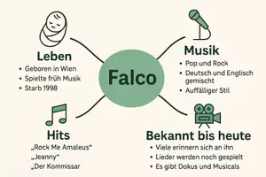 Vorschau - Arbeitsblätter - Arbeitsblätter zum Thema "Falco" + Lösung & MP3 + Mindmap + Infografiken - Seite 3