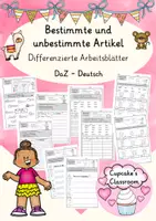 Vorschau - Arbeitsblätter - DaZ / Deutsch - Arbeitsblätter bestimmte und unbestimmte Artikel - differenziert - Deckblatt