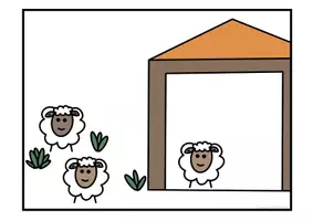Vorschau - Fördermaterial/Inklusion - Rechengeschichten - Schafe, mit Klappeffekt, Zahlenraum 10 - Seite 3