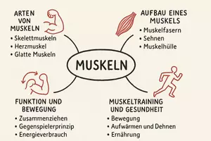 Vorschau - Arbeitsblätter - Arbeitsblatt "Muskeln" + Onlineübung & MP3 + Mindmap + Infografiken - Seite 3
