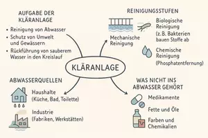 Vorschau - Arbeitsblätter - Arbeitsblatt "Kläranlage" + Onlineübung & MP3 + Mindmap + Infografik - Seite 1
