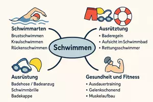 Vorschau - Arbeitsblätter - Arbeitsblätter zum Thema "Schwimmen" + Lösung & MP3 + Mindmap + Infografik - Seite 2